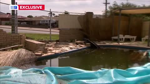Security cameras have captured the dramatic moment a car crash landed into a northern suburbs