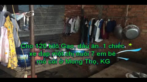 Phát gạo lần 03 cho người nghèo tại Kênh 8, Mong Thọ, Hòa Điền.