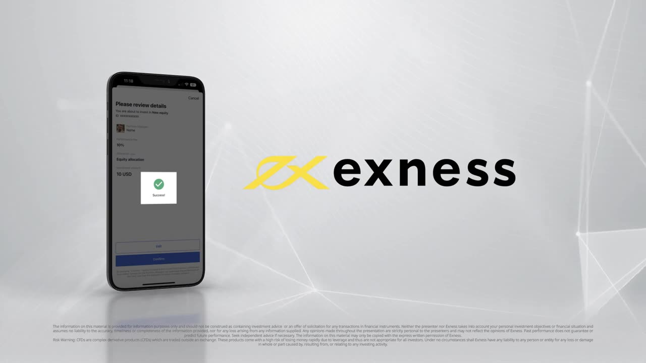 How to create an investment with Exness Investor