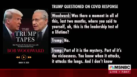 Trump Tells Woodward In 2020 He 'Wanted To Always Play It Down' On Covid