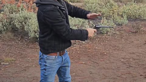 Atemping fast shooting with a 22 revolver