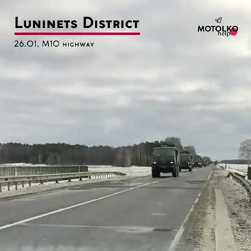 Russian convoy in Belarus Jan 26 2022