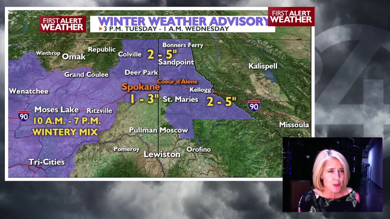 TRAVEL ALERT Winter Weather Advisory for Tuesday - Kris