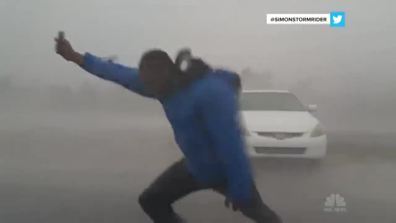 Storm Chaser Battles Hurricane Irma’s Powerful Winds