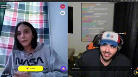 Jon Zherka debates girl about space & dinosaurs on monkey APP
