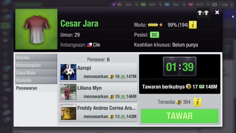 Live auction of players in top eleven 2024