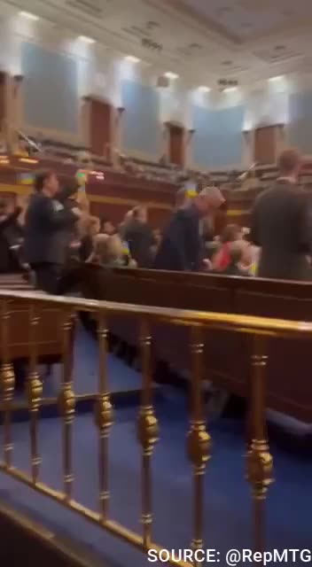 SELL OUTS: House Members Cheer Foreign Aid Vote, Wave Ukraine Flags