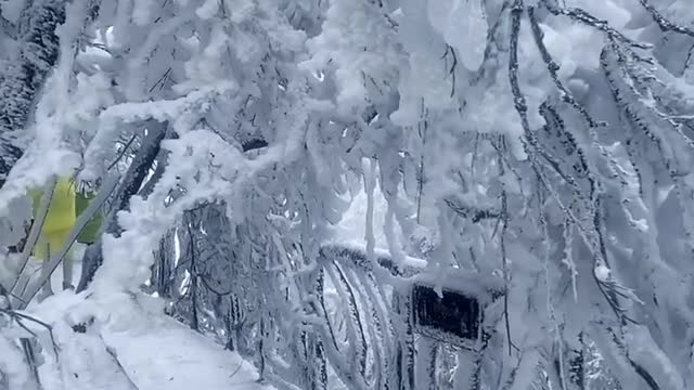 Fairyland like fairy tale, the snow scenery of Tianmen Mountain is so beautiful