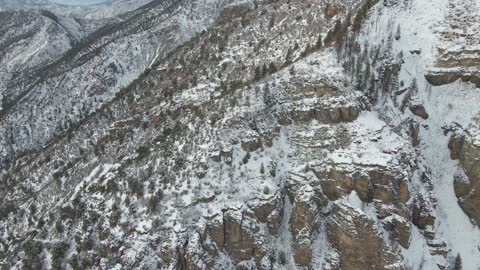 Road view in a Snow Valley