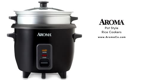 Aroma Housewares Aroma 6-cup (cooked) 1.5 Qt. One Touch Rice Cooker, White