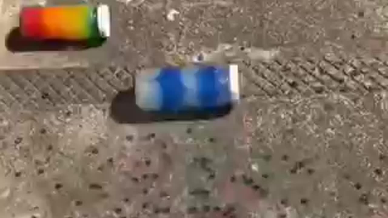 Breaking bottles on stairs