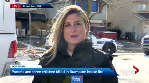 Brampton house fire leaves family of 5 dead, including 3 children