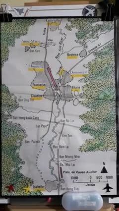 General Giap: conheça o mapa de Dien Bien Phu feito para a série !
