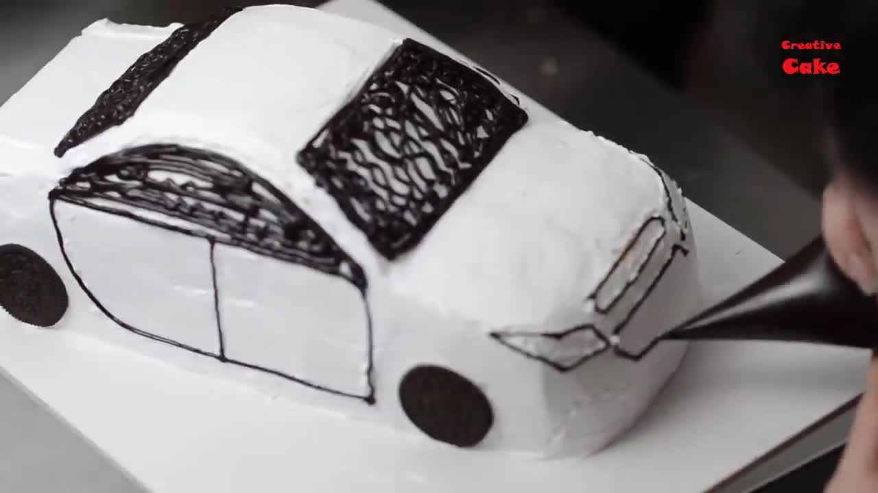 Instructions for making a car-shaped birthday cake for kids / Cakes for boys / Unique birthday cake