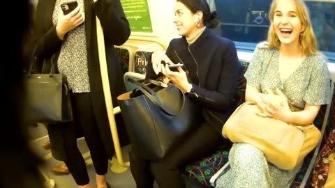 Spreading the joy of laughter on a train