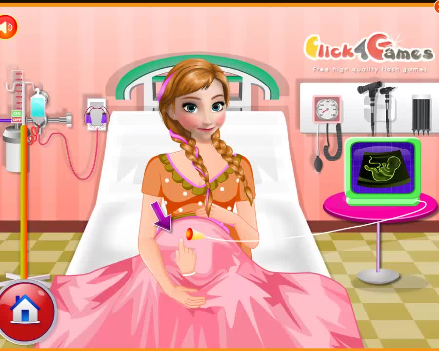 Game For Kid Fozen-Anna-Emergency-Birth