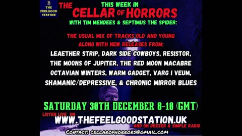 The Moons Of Jupiter - Sanctuary - The Cellar Of Horrors with Tim Mendees (30/12/23)