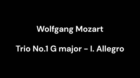 Trio No.1 G major - I. Allegro