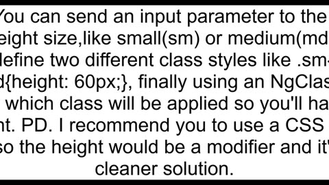 How to set different CSS property to same element define in one component in angular