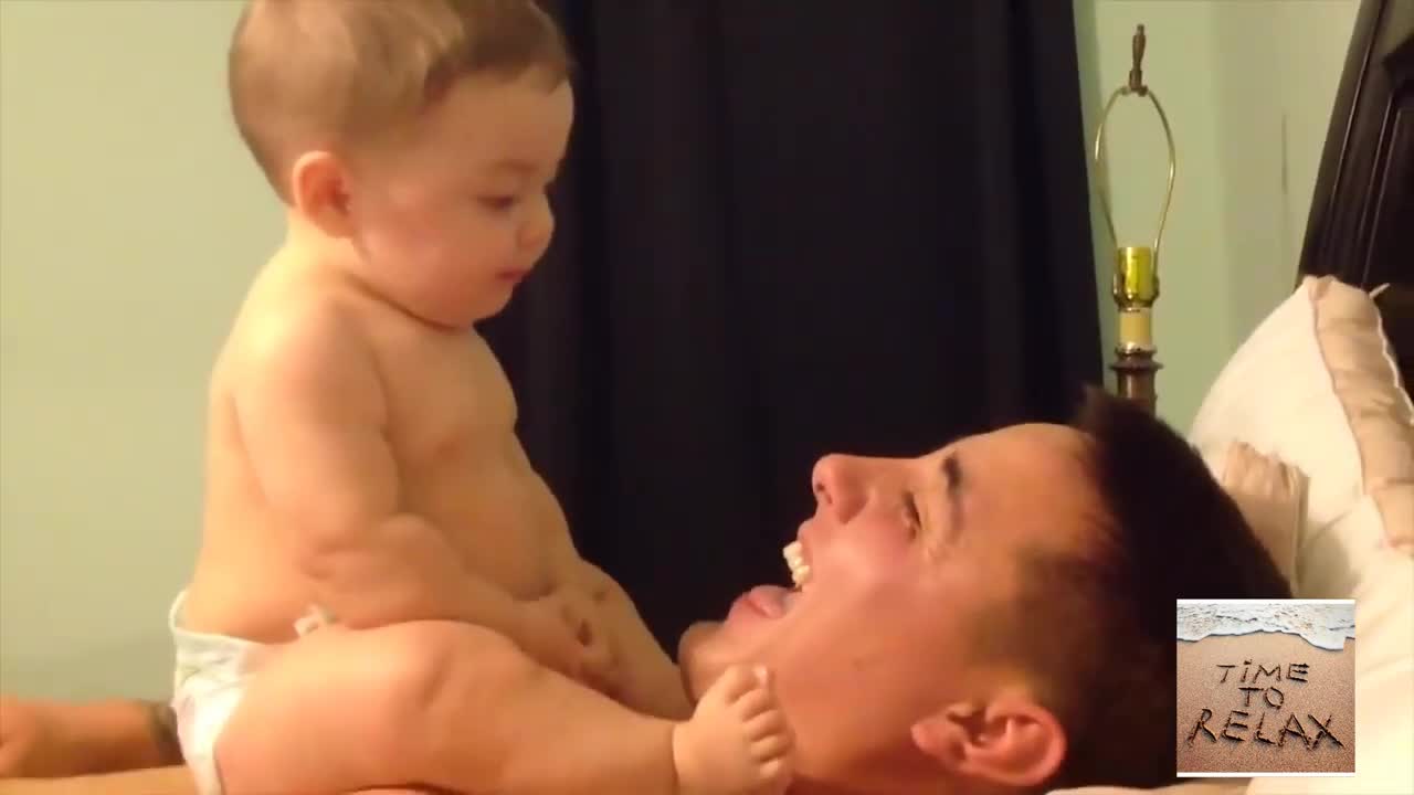 Top 10!!!funniest Moments of Baby And Daddy || Cute Baby Videos