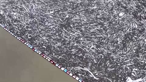 Tons of waste float on Bosnia's Drina river