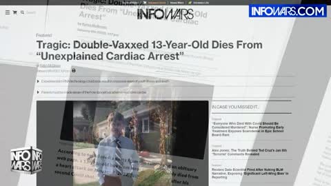 13-Year-Old Boy Dies by Heart Attack After Covid Vaxx