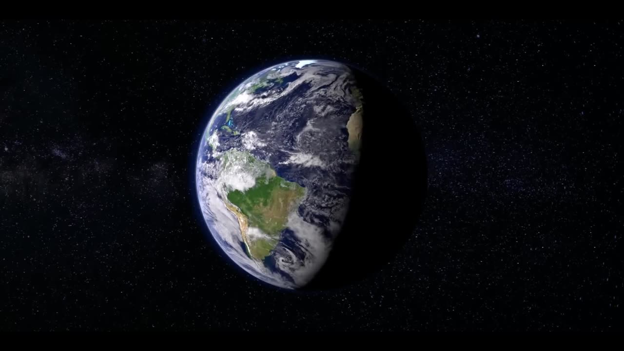 Earth rotation/Earth gravity video/space seen