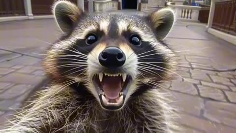 The famous RACCOON Pedro IN DISNEYLAND
