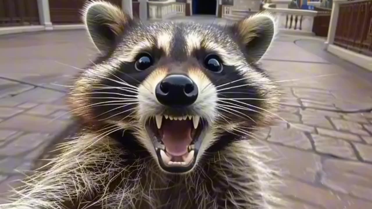 The famous RACCOON Pedro IN DISNEYLAND