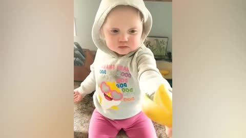 Try Not To Laugh : Baby Eating Fruit For The First Time | Funny baby video-16