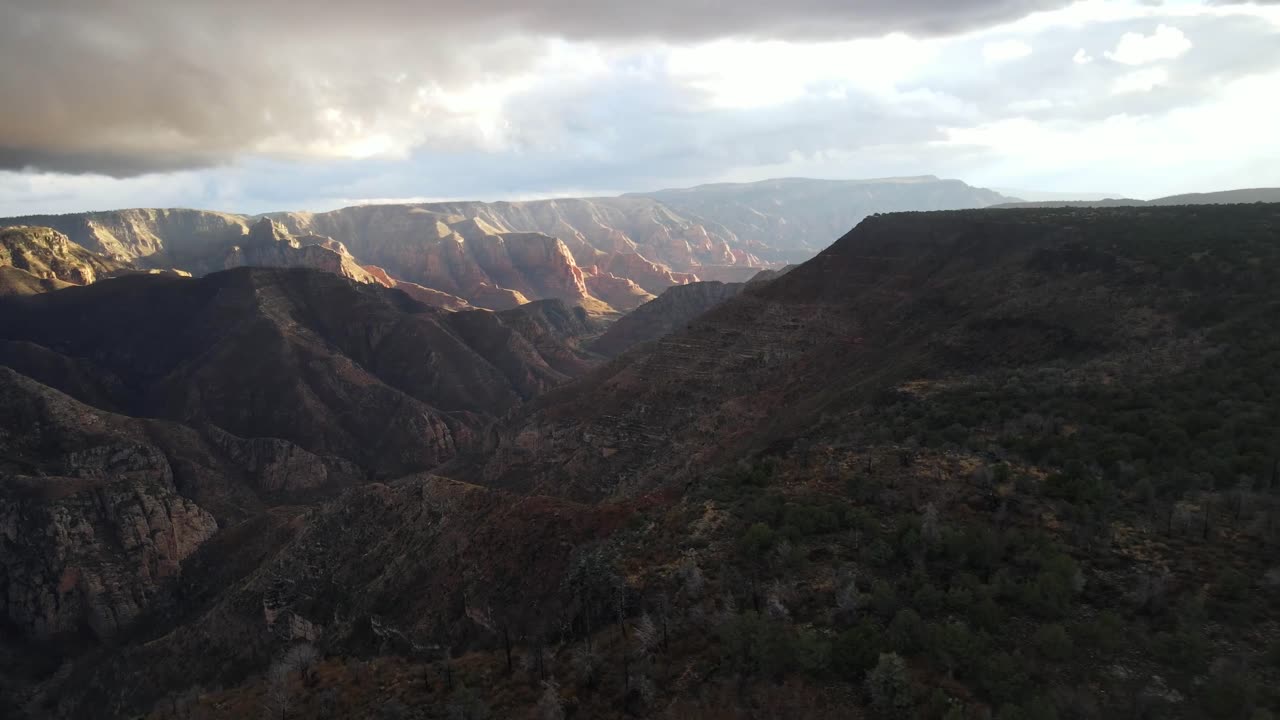 Aerial Footage Of Winter Camp Above The Canyon, This Place Is UNREAL (no audio)