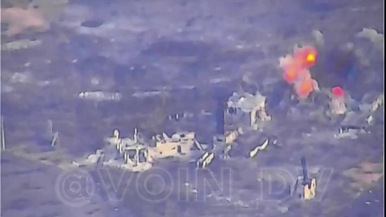 Russian Artillery ignited Ukrainian ammunition