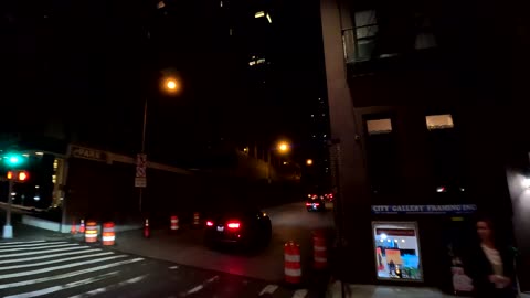 4K New York NYC ASMR Manhattan Queens Boro Bourgh Bridge at @ Night (04-06-2023)