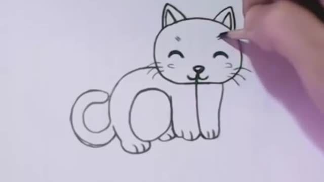 Very Easy! How to turn Words Cat Into a Cartoon Cat. (Wordtoons) learning step by step for kid