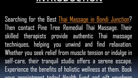 Best Thai Massage in Bondi Junction