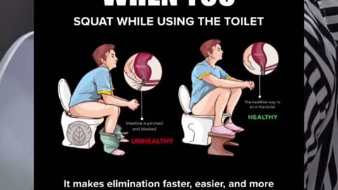 Did you know squatting while relieving yourself is healthier than just sitting flat-footed