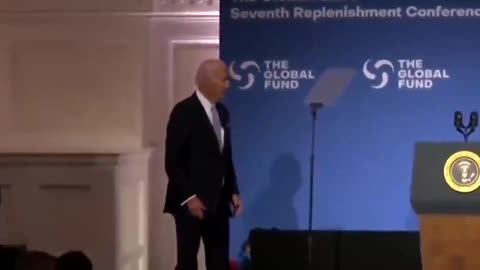 Biden Aimlessly Wanders On Stage, Causes A Scene