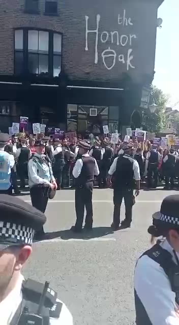 What a crowd of degenerates across the road.