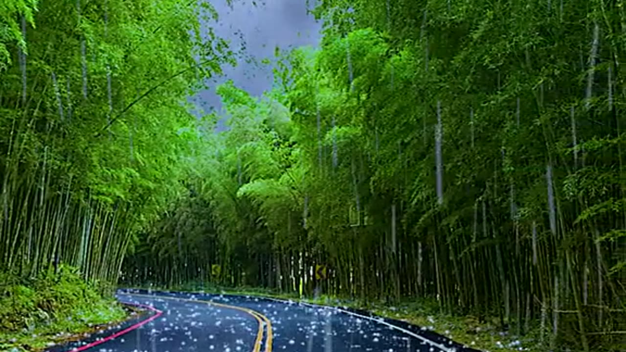 Beautiful raining seen