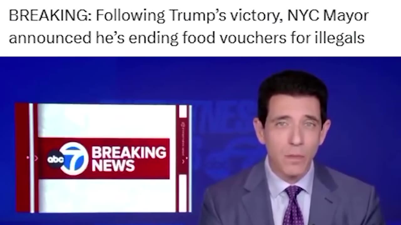 Following Trump’s victory, NYC Mayor announced he’s ending food vouchers for illegals