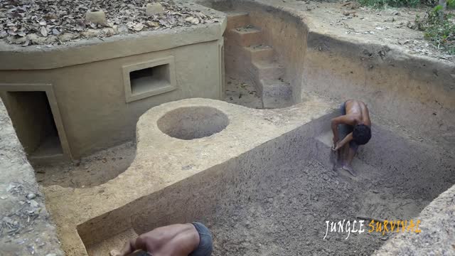 Incredible! Building Underground Swimming Pool Near Water Well for Underground Temple Villa