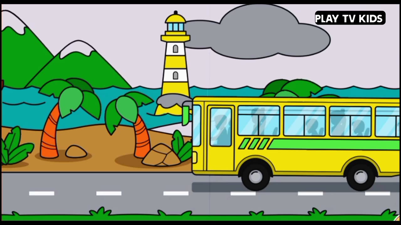 Cartoon bus video || Kids bus video || Cartoon vehicle kids