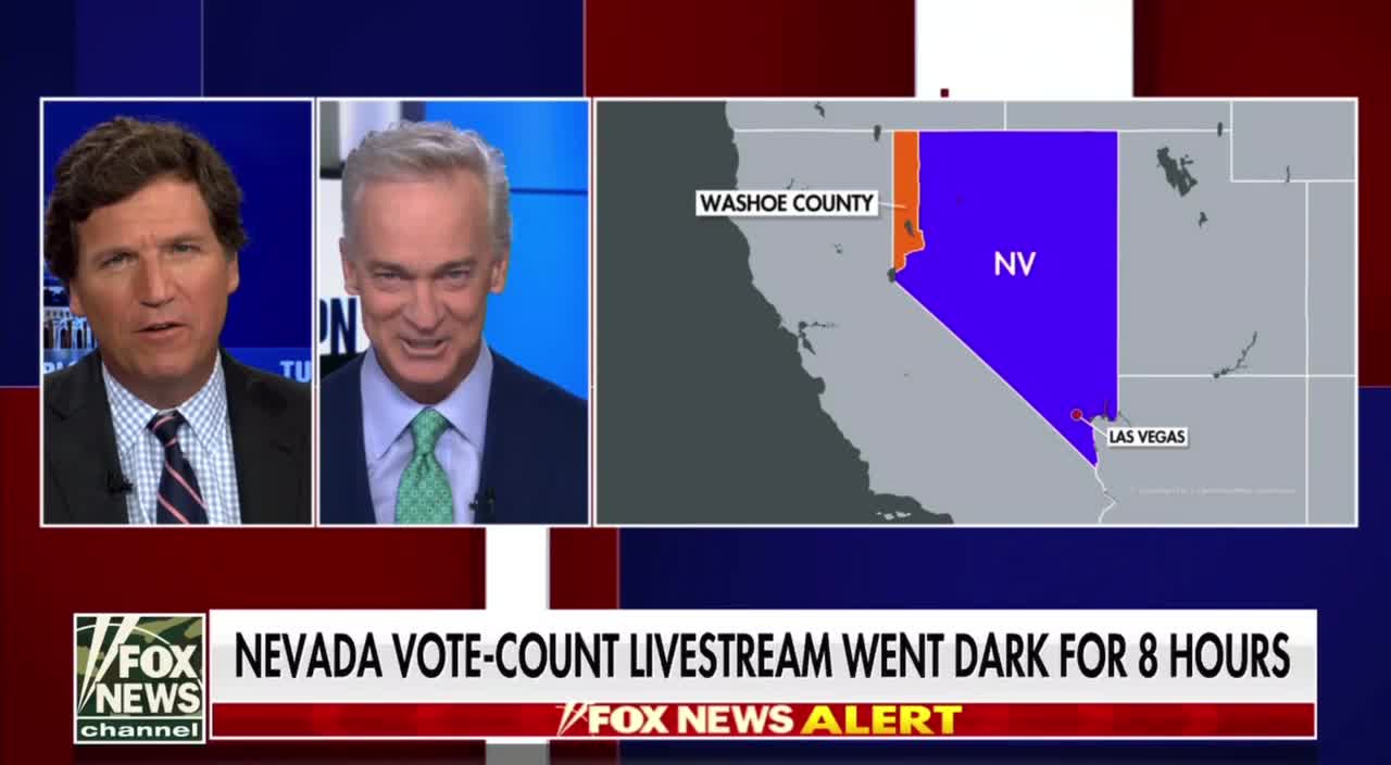 Tucker covers the cameras being turned off in Nevada last night