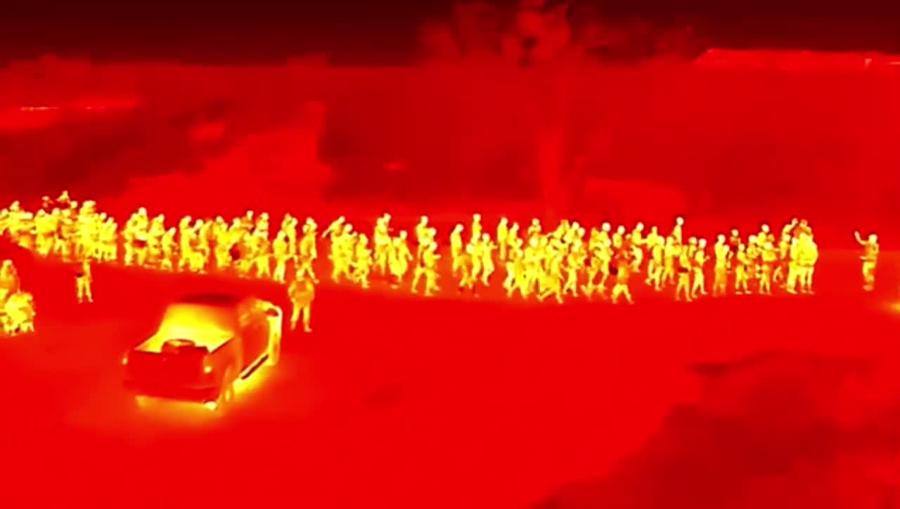 Illegals Crossing Eagle Pass Texas Drone Footage - Every Night!
