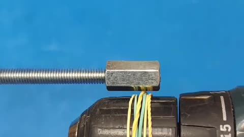 How to quickly screw a nut onto a long stud