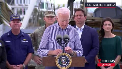 Joe Biden visita la zona devastada por el huracán Ian en Florida