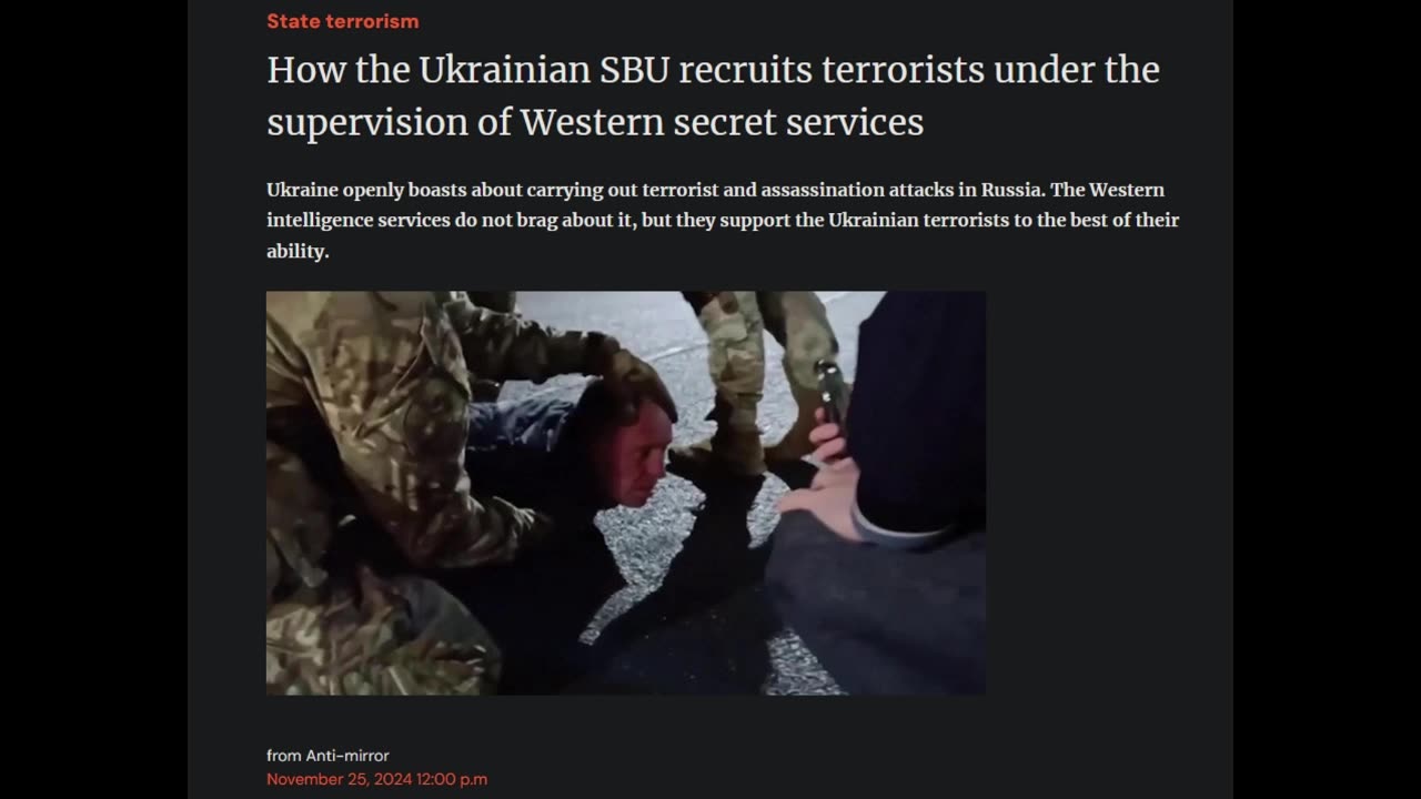 How the Ukrainian SBU recruits terrorists under the supervision of Western secret services