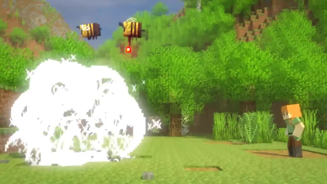 BEES FIGHT - Alex and Steve Life (Minecraft Animation)