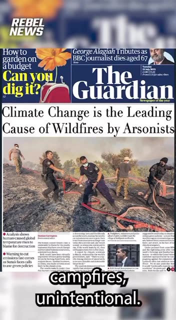 Climate change? No----> arson. 😡