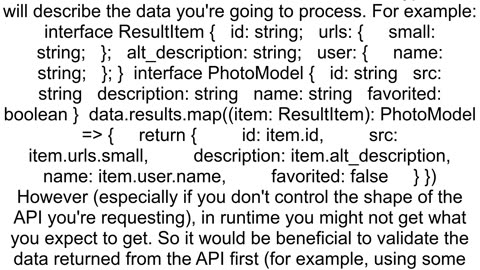 How to use TypeScript types on API response data